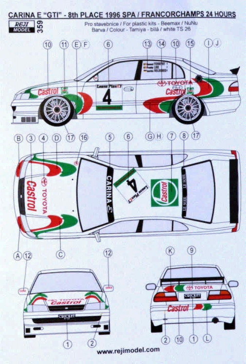 Reji Model 359 Transkit Carina E GTI 1996 Spa 24hrs. 1/24