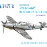 Quinta studio QD72169 Bf 109G (Eduard) 3D Декаль интерьера 1/72