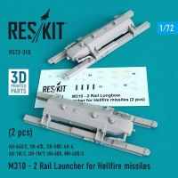 Reskit 72318 M310 - 2 Rail Launcher for Hellfire missiles 1/72