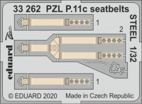Eduard 33262 1/32 PZL P.11c seatbelts STEEL (IBG)