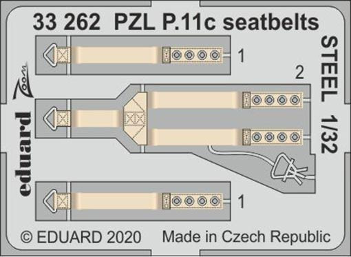 Eduard 33262 1/32 PZL P.11c seatbelts STEEL (IBG)