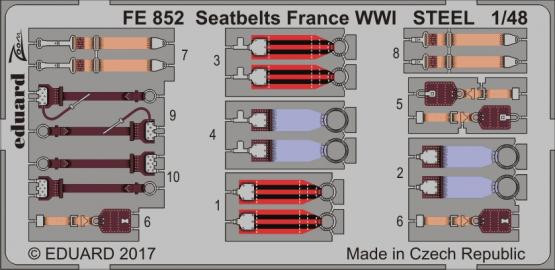 Eduard FE852 Seatbelts France WWI 1/48 1/48