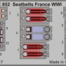 Eduard FE852 Seatbelts France WWI 1/48 1/48