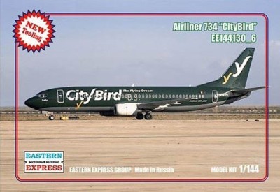 Восточный Экспресс 144130_6 Авиалайнер Б-737-400 CityBird ( Limited Edition ) 1/144