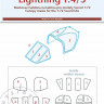 Peewit M72272 Canopy mask Lightning T.4/5 (SWORD) 1/72
