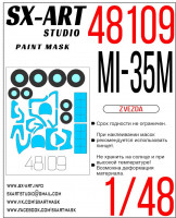 SX Art 48109 Окрасочная маска Ми-35М (Звезда) 1/48