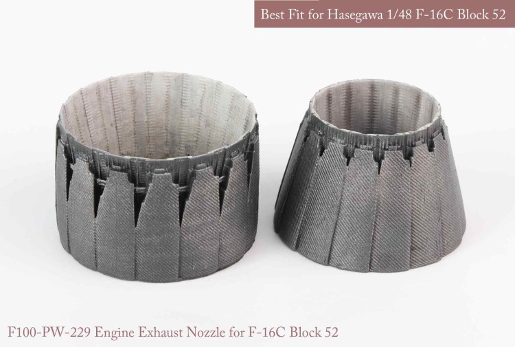 Mk1 Design MA-48060 SE Lockheed-Martin F-16C/F-16D Fighting Falcon Block 52 P.W exhaust nozzle Set (opend+closed) 1/48