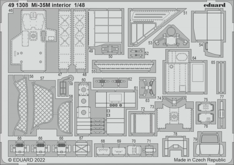 Eduard 491308 SET Mi-35M interior (ZVE) 1/48
