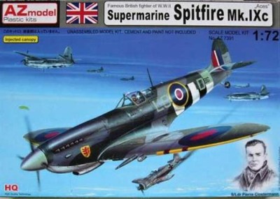 AZ Model 73091 Supermarine Spitfire Mk.IXc 'ACES' (4x RAF) 1/72