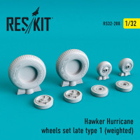 Reskit RS32-0288 Hawker Hurricane wheels set late type 1 (weighted) Revell, Monogram, Fly 1/32