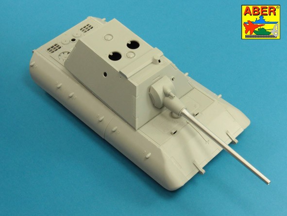 Aber 35L262 128mm Barrel for German E-100 Heavy Tank Krupp Turret (designed to be used with Trumpeter kits) 1/35