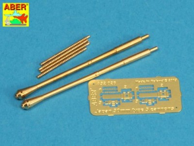 Aber A32026 Set of two barrels for Japanese 30mm Type 5 aircraft machine cannons (designed to be used with Hasegawa kits)[Mitsubishi J2M3 J2M5 Raiden] 1/32