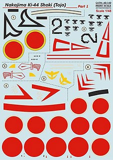 Print Scale 48-149 Nakajima Ki-44 Shoki (wet decals) 1/48