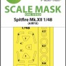 Art Scale 200-M48102 Supermarine Spitfire Mk.XII wheels and canopy frame paint mask (outside only) 1/48