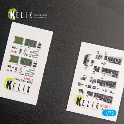 Reskit K72011 F-16D 'Fighting Falcon' interior 3D decals 1/72