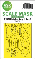 Art Scale 200-M48211 Lockheed-Martin F-35B Lightning II wheels and canopy frame paint mask (inside and outside) 1/48