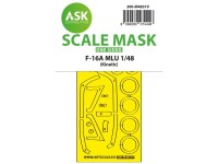 Art Scale 200-M48319 General-Dynamics F-16A MLU wheels and canopy frame paint mask (outside only) for Kinetic 1/48