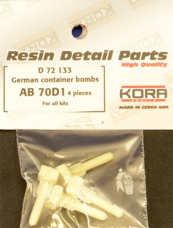 Kora Model D72133 German container bombs AB 70D1 (4 pcs.) 1/72