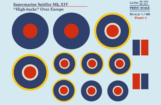 Print Scale 48291 Supermarine Spitfire Mk. XIV High Backs Part 2 1/48