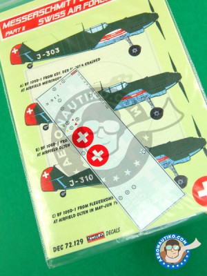 Kora Model DEC72129 Bf 109 D-1 David Part II (Swiss AF) декали декали 1/72