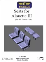 Lf Model 3D7246 Seats for Alouette III, 3D-Print (LF) 1/72