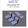 Lf Model 3D7246 Seats for Alouette III, 3D-Print (LF) 1/72