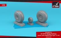 Armory ARAW32319 Boeing B-17G Flying Fortress wheels with weighted tyres type "a" 1/32