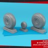 Armory ARAW32319 Boeing B-17G Flying Fortress wheels with weighted tyres type "a" 1/32