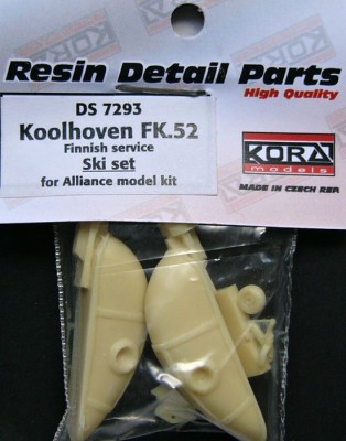 Kora Model DS7293 Koolhoven FK.52 Finnish - Ski set (ALL) 1/72
