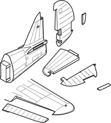 CMK 4156 P-40E Warhawk - control surfaces set for HAS 1/48