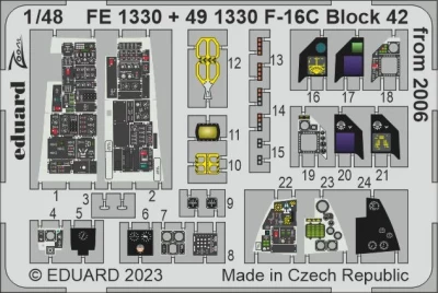 Eduard FE1330 F-16C Block 42 from 2006 (KIN) 1/48