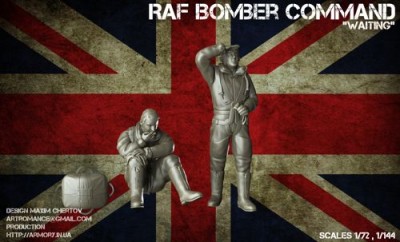 Armory ARF1401C WWII RAF crewmen in high-altitude outfit (2 figures) 1/144