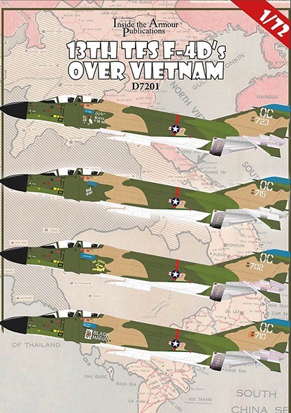 Inside the Armour ITAD7201 13th TFS McDonnell F-4D Phantom's Over Vietnam 1/72