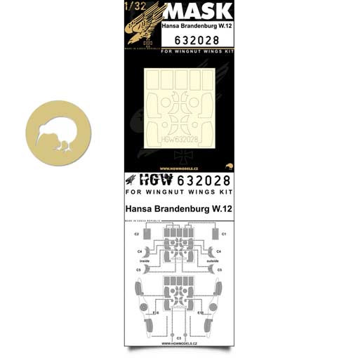 HGW 632028 Mask Hansa Brandenburg W.12 (WNW) 1/32