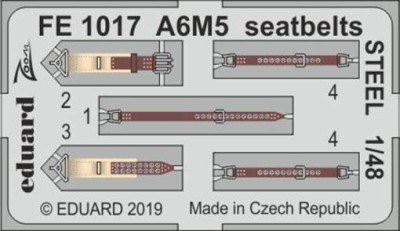 Eduard FE1017 1/48 A6M5 seatbelts STEEL (TAM)