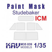 KAV M35039 Studebaker (ICM 35511, 35512, 35513, 35514) Окрасочная маска на остекление 1/35