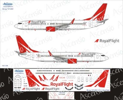 Ascensio 738-018 Boeing 737-800 (Royal Flight) 1/144