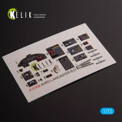 Reskit K72158 AVRO LANCASTER B.III - interior 3D (AIRF) 1/72