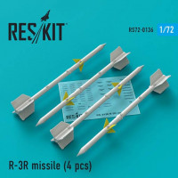 Reskit RS72-0136 R-3R missile (4 pcs.) 1/72