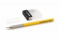Tamiya 69941 Модельный нож с 25 доп.лезвиями с желтой ручкой