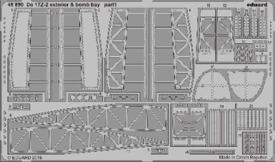 Eduard 48896 Do 17Z-2 exterior &amp; bomb bay 1/48