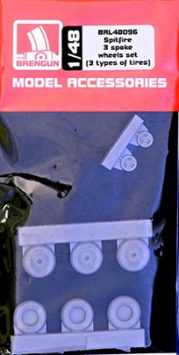 Brengun BRL48096 Spitfire 3-spoke wheels set (3 types) 1/48