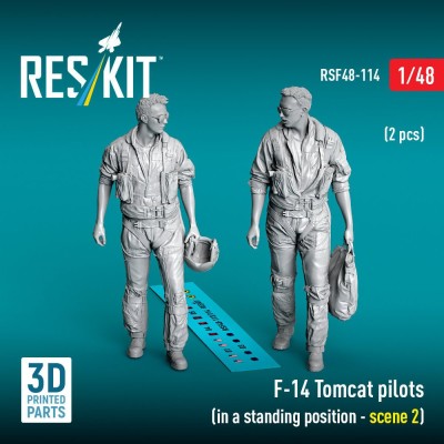 Reskit F48114 F-14 Tomcat pilots stand.p. (2 pcs.) Type 2 1/48