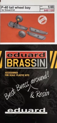 Eduard 6481100 BRASSIN P-40E tail wheel bay PRINT (EDU) 1/48
