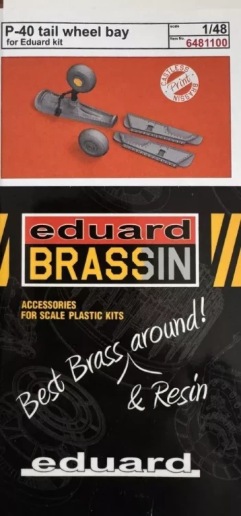Eduard 6481100 BRASSIN P-40E tail wheel bay PRINT (EDU) 1/48