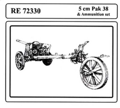 Attack Hobby RE72330 5cm Pak 38 &amp; Ammunition set 1/72