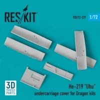 Reskit RSU72-227 He-219 'Uhu' undercarriage covers (DRAG) 1/72