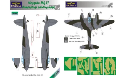 Lf Model M2409 Mask Mosquito Mk.VI Camouflage paint. (AIRF) 1/24