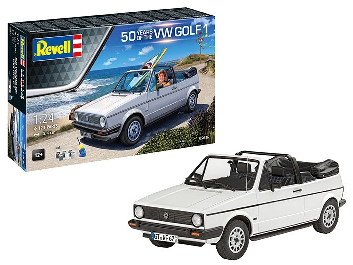 Revell 05636 Gift Set -50 Years of the VW GolfVW Golf 1 1/24