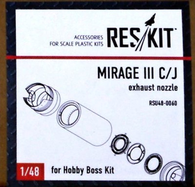Reskit RSU48-0060 Mirage III C/J exhaust nozzles (HOBBYB) 1/48